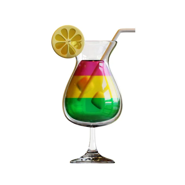 Cocktail Rendering Illustration 이벤트 테마에 — 스톡 사진