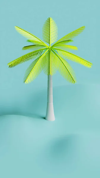 Illustrazione Rendering Summer Coconut Tree Adatta Vacanze Vacanze Turismo Tema — Foto Stock