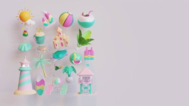 3B Hazırlama Nesnelerinin Kompozisyonu Yazın Web Sayfası Şablonu