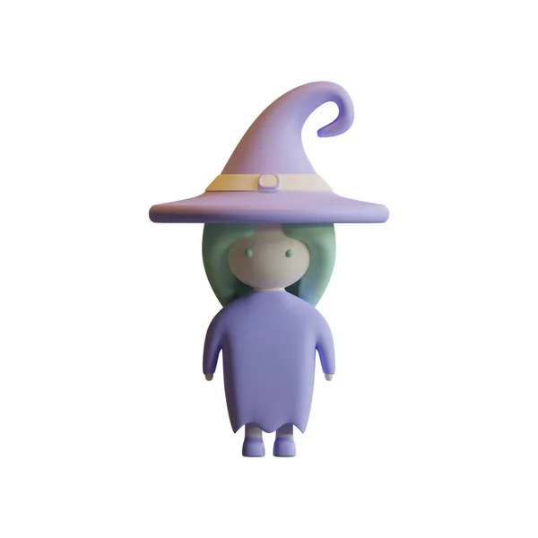 Element Ilustracji Renderowania Czarownicy Nadaje Się Imprezy Halloween — Zdjęcie stockowe