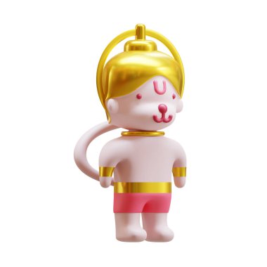 Diwali Hanuman 3D Çizim Elementi