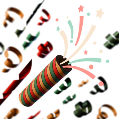 Yeni Yıl Havai fişek 3D çizimi. Konfetiler ve havai fişeklerle çevrili patlamış bir havai fişek gösterisi. Yeni yıl temalı illüstrasyon için şenlikli konsept.