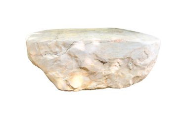 Kırpma yolu ile beyaz arkaplanda kesilmiş pürüzsüz beyaz mermer bank. Basitlik, zarafet ve bahçe rahatlama tasarımı öneriyor.