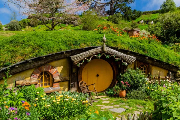 Hobbiton köyü. Matamata, Yeni Zelanda.