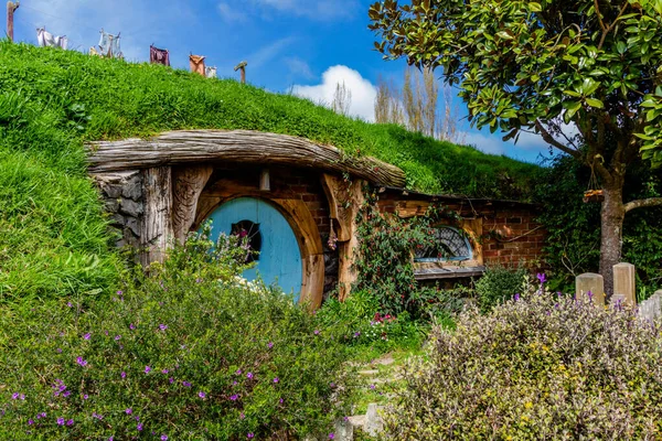 Pueblo Hobbiton Matamata Nueva Zelanda — Foto de Stock