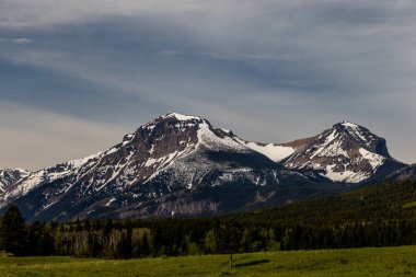 Castle Mountain Range 'in manzarası. Castle Mountain PP, Alberta, Kanada