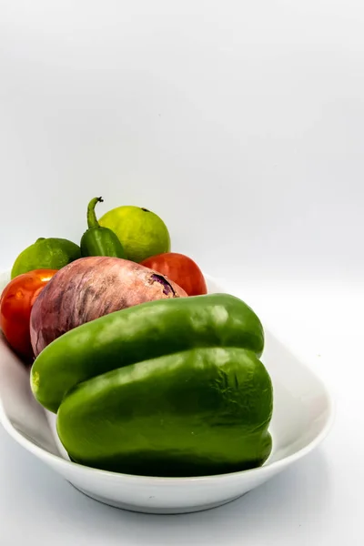 Kleurrijke Ingrediënten Voor Pico Gallo Borden Kommen Calgary Alberta Canada — Stockfoto