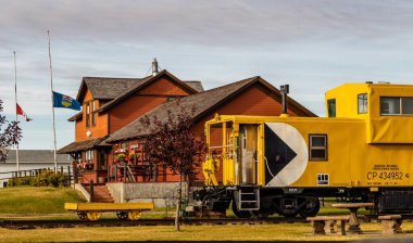 Bieseker, Alberta, Kanada 'daki tarihi tren istasyonu