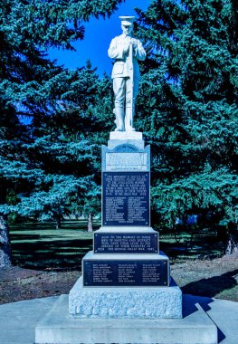 Kanada Bombardıman Komutanlığı Anıtı. Nanton, Alberta, Kanada