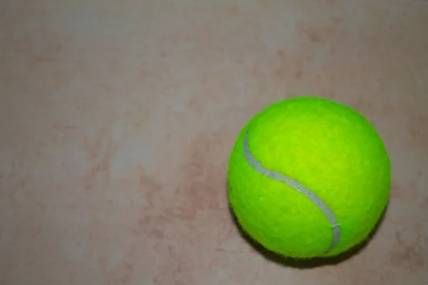 Balle Tennis Jaune Avant Match Tennis — Photo