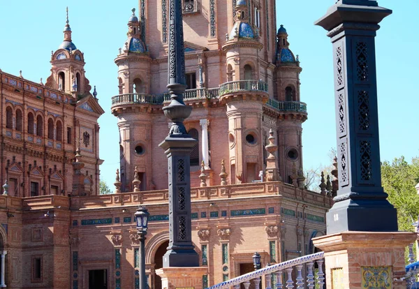 Detail Pomníku Náměstí Španělsku Seville Všeobecné Výstavy Roce1929 Velmi Barevné — Stock fotografie