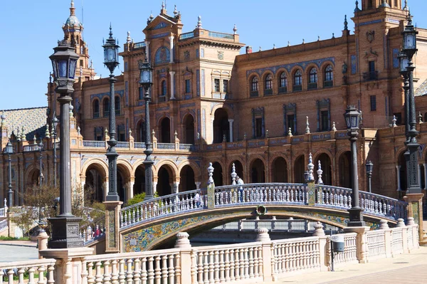 Detalle Del Monumento Plaza España Sevilla Desde Exposición Universal 1929 — Foto de Stock