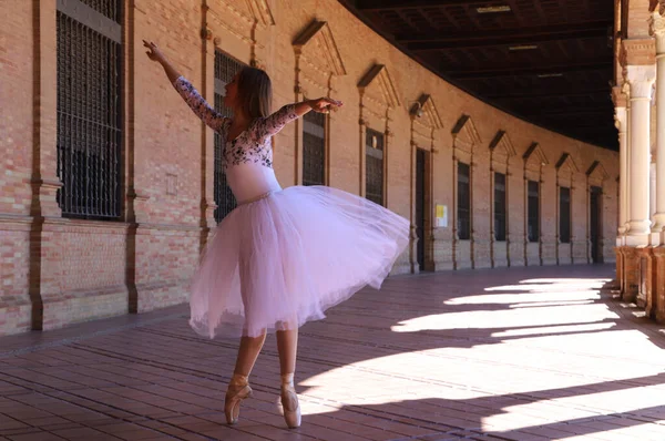 Ballerino Balletto Classico Che Balla Diverse Posizioni Balletto Ballerina Indossa — Foto Stock