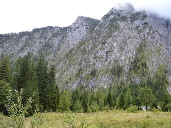 Excursão Trekking Incrível Redor Famosa Montanha Watzmann Baviera — Fotografia de Stock