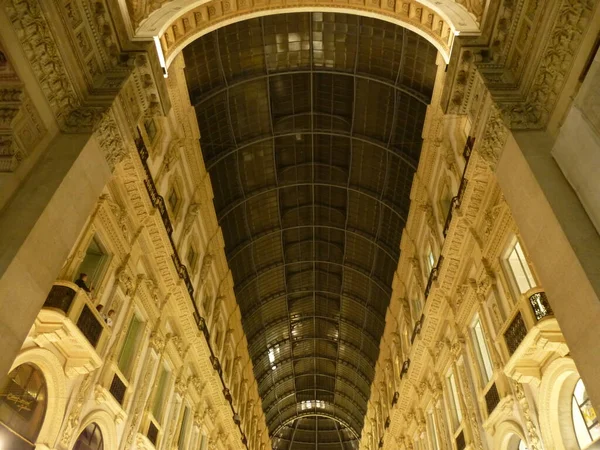 Galleria Vittorio Emanuele Beroemde Galerij Het Centrum Van Milaan — Stockfoto