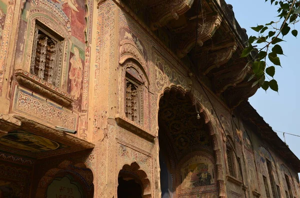 Skrytý Klenot Mimo Turistické Stezky Oblast Shekhawati Nádherně Malovanými Havelskými — Stock fotografie