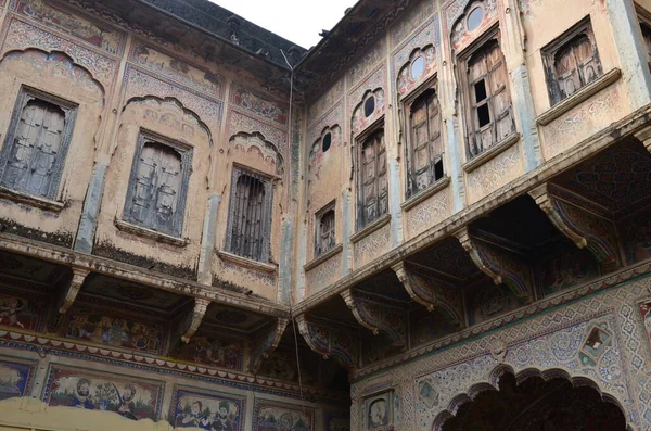Arquitetura Impressionante Fora Das Trilhas Turísticas Haveli Região Shekhawati Rajasthan — Fotografia de Stock