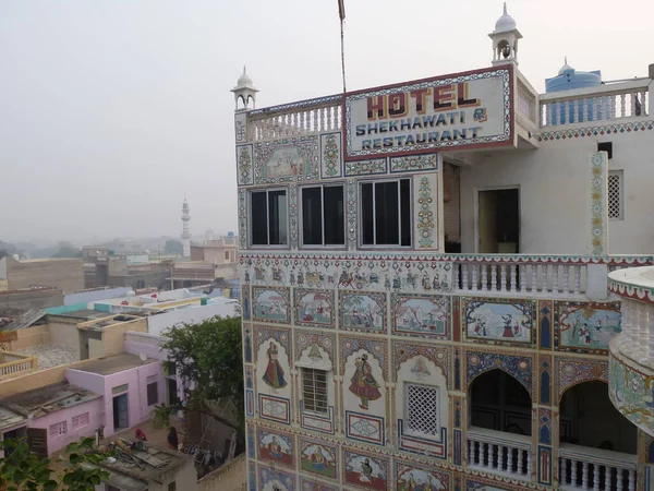 Hotel Haveli Adorável Decorado Mandawa Rajastão — Fotografia de Stock