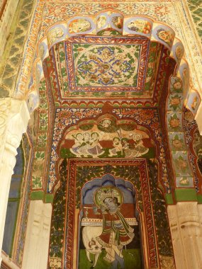 Çarpıcı mimari turistik bölgeleri aşağılıyor: Hindistan 'ın Rajasthan kentindeki Shekhawati bölgesinde haveli