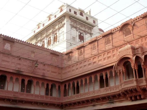 Bikaner Rajasthan Daki Junagarh Kalesinin Avlusu — Stok fotoğraf