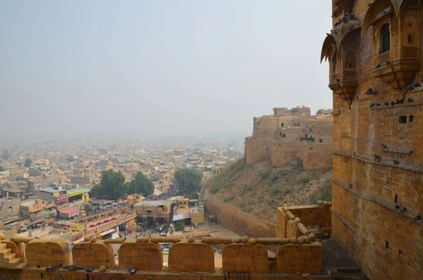 Hoch Über Der Neuen Stadt Jaisalmer Fort Rajasthan — Stockfoto