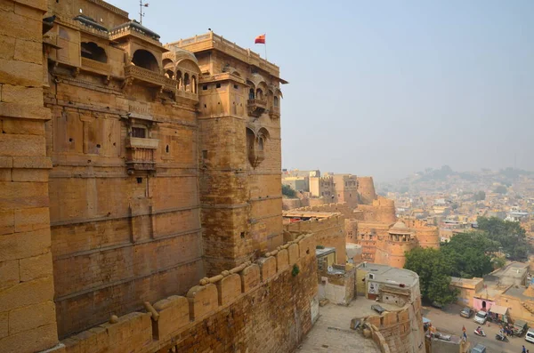 Hoch Über Der Neuen Stadt Jaisalmer Fort Rajasthan — Stockfoto