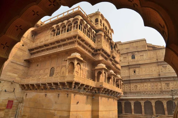 Belo Edifício Dentro Jaisalmer Forte Rajasthan — Fotografia de Stock