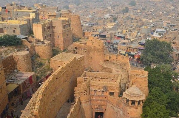 Massiver Eingang Der Jaisalmer Festung Rajasthan — Stockfoto