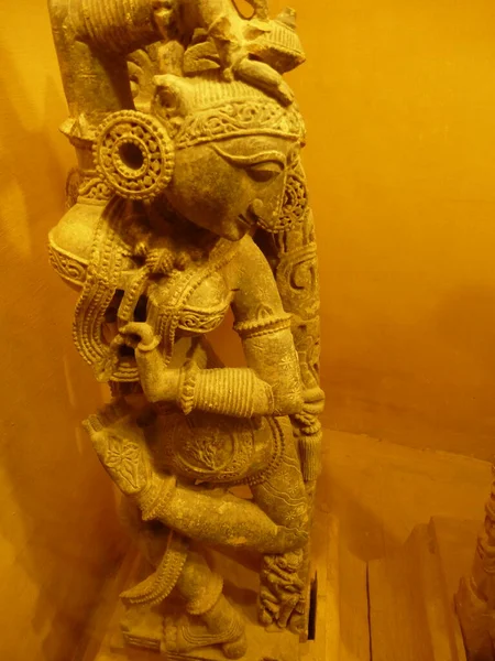 Όμορφο Άγαλμα Στο Μουσείο Του Φρουρίου Jaisalmer — Φωτογραφία Αρχείου