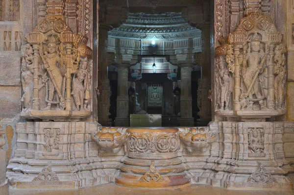 Beleza Incrível Templo Jain Dentro Forte Jaisalmer — Fotografia de Stock