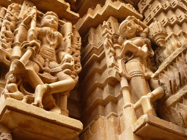 Obra Prima Alvenaria Fina Templo Jain Jaisalmer — Fotografia de Stock