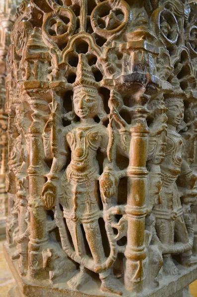 Αριστούργημα Εξαιρετικής Τοιχοποιίας Ναός Jain Στο Jaisalmer — Φωτογραφία Αρχείου