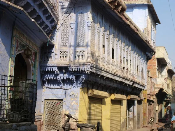 Typická Architektura Jodhpuru Modrém Městě Rádžasthánu — Stock fotografie