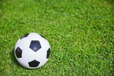 Futbol futbol sahası yeşil çimenlerin üzerinde