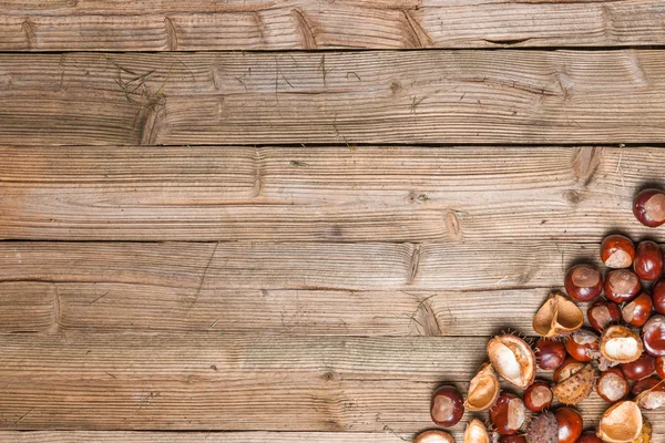 Kastanjes op een tafel — Stockfoto