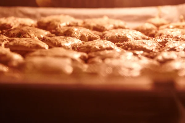 Cookies on the baking tray — Stock Photo, Image