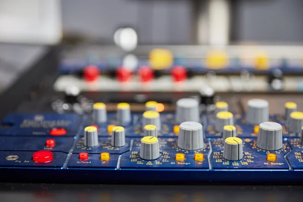 Knobs on mixing console — Stock Photo, Image