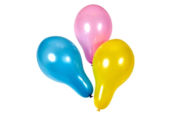 Três balões isolados — Fotografia de Stock