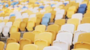 Boş tribünde Stadı nda. Kiev Olimpiyat Stadyumu.