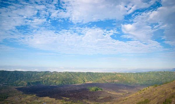 Panorama Del Popular Destino Caminata Monte Batur Cresta Oriental Amanecer — Foto de Stock