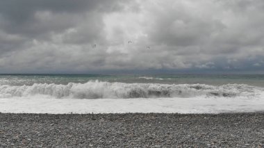 Gökyüzünden güzel dalgalı Karadeniz