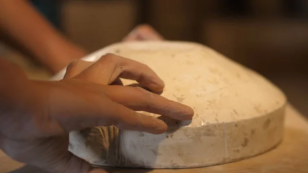 Potter Working Clay Clay Processing — Stock Photo, Image