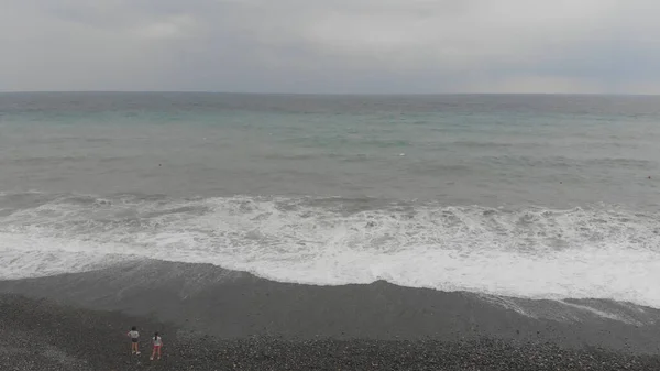 Hermoso Mar Negro Ondulado Desde Arriba — Foto de Stock