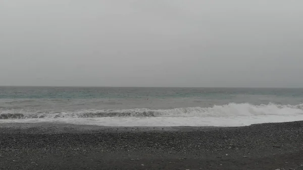 Belle Mer Noire Ondulée Haut — Photo