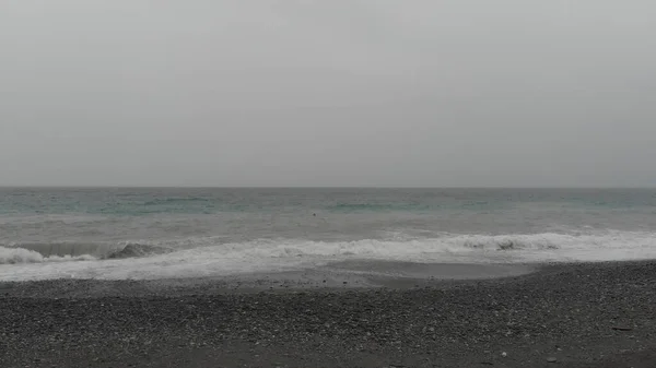 Belle Mer Noire Ondulée Haut — Photo