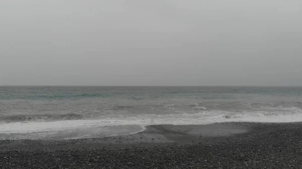 Belle Mer Noire Ondulée Haut — Photo