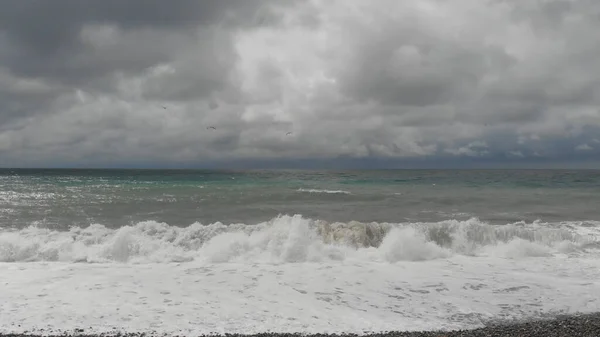 Hermoso Mar Negro Ondulado Desde Arriba — Foto de Stock