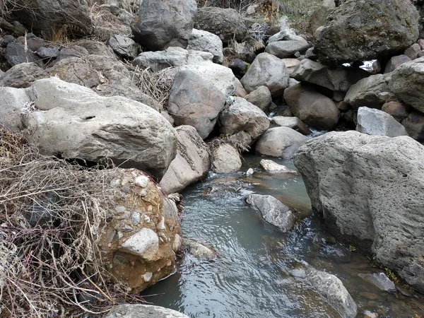 Montanha Selvagem Rio Frio Pedras Rochas — Fotografia de Stock