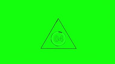 Üçgende 5 saniye geri sayım zamanlayıcısı 