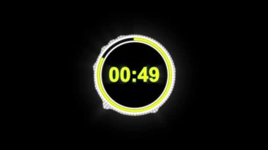 bir dakikalık neon elektrik geri sayımı